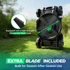 16" Electric Lawn Mower, 40V Cordless Lawn Mower with 2x5.0Ah Batteries &amp; Charger, Brushless Motor, 2-in-1 Mulching &amp; Bagging, 6-Position Height Adjustment, for Small to Medium Yards