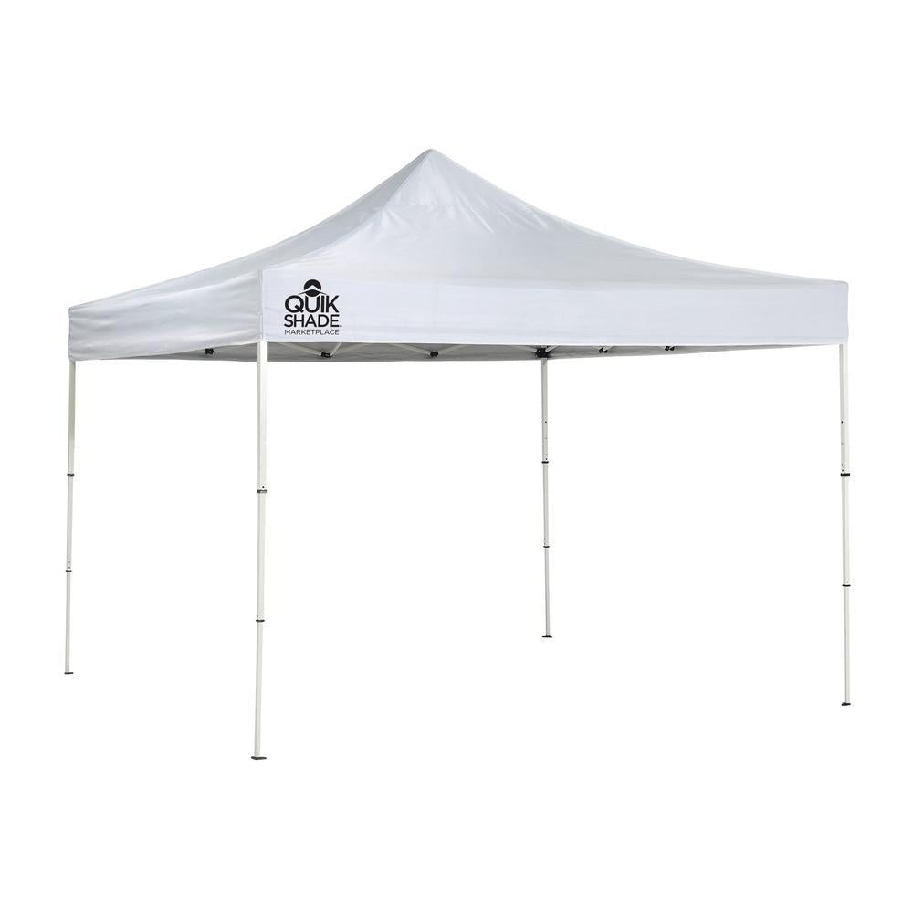 MP100 Marketplace 10 ft. x 10 ft. White Ultra Compact Straight Leg Canopy