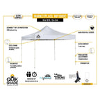 MP100 Marketplace 10 ft. x 10 ft. White Ultra Compact Straight Leg Canopy
