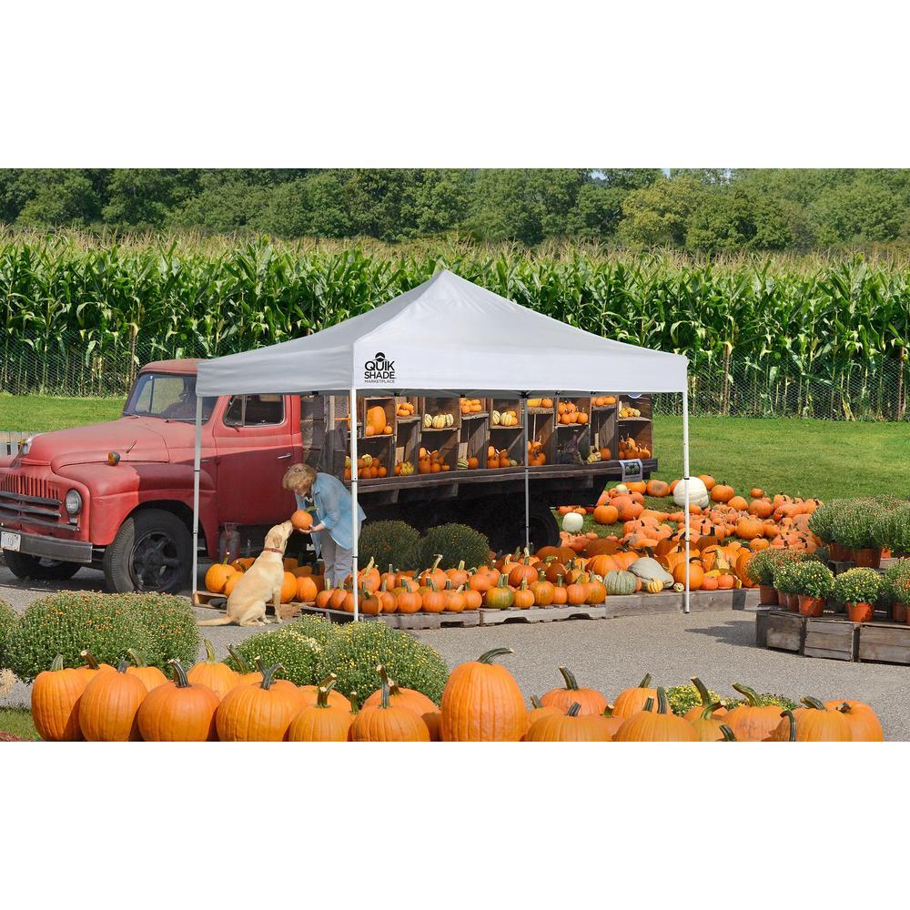 MP100 Marketplace 10 ft. x 10 ft. White Ultra Compact Straight Leg Canopy