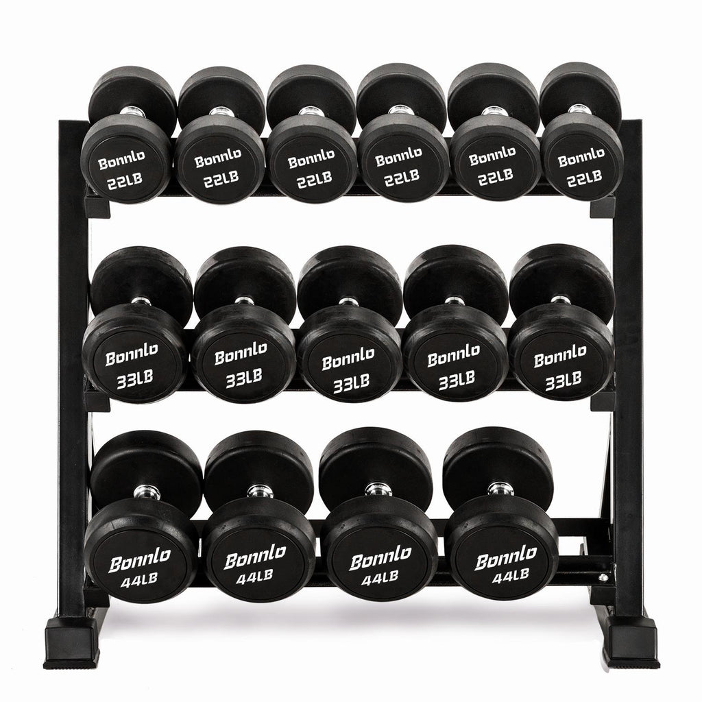 Winado 3 Tier Metal Steel Home Workout Gym Dumbbell Weight Rack StoraStand