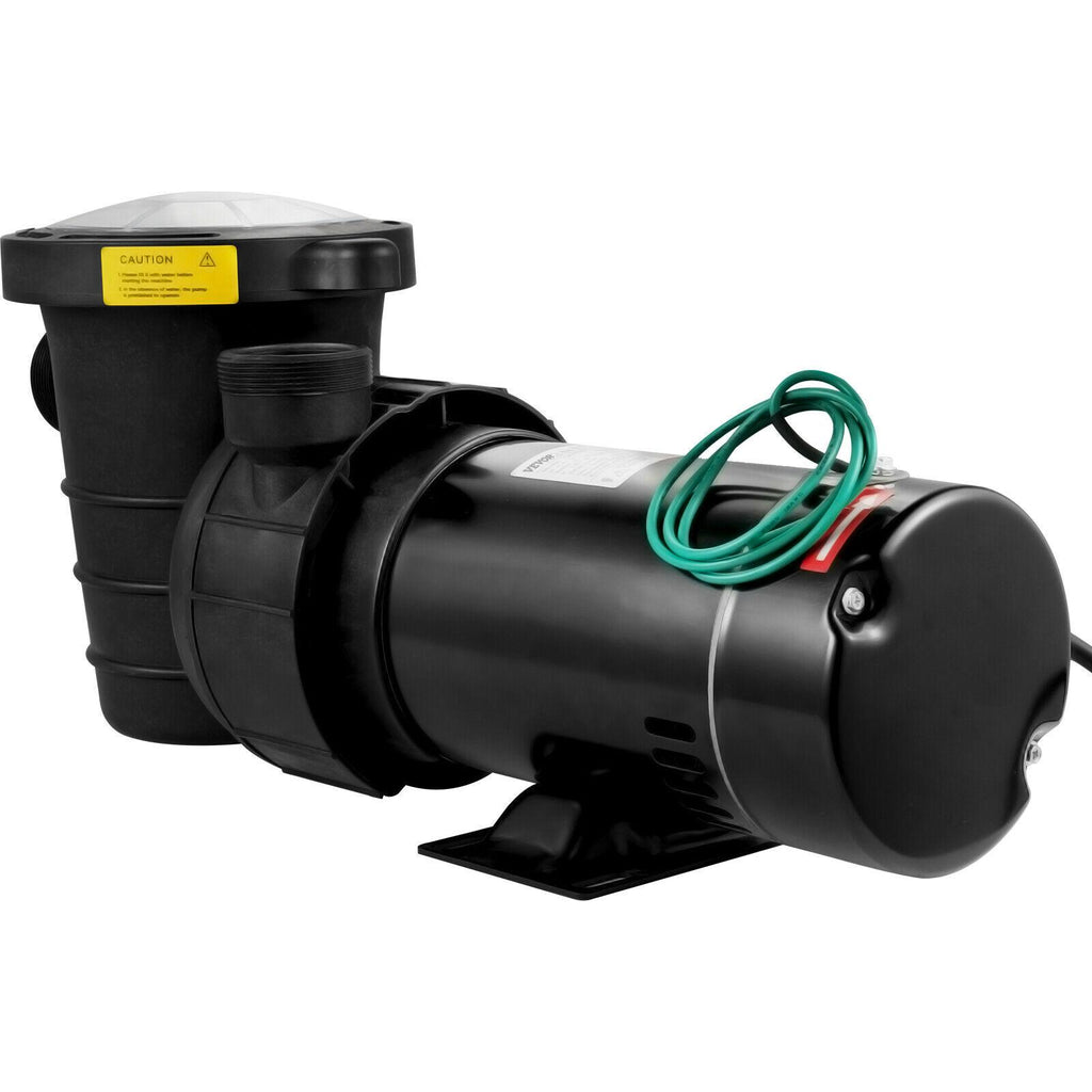 vevor 1hp swimming pool pump motor hayward 110v 5544gph filter pump w/ strainer