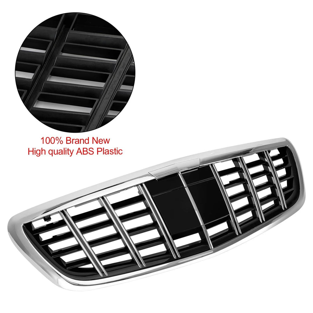 2014-2023 Benz S-Class W222 S680 S400 S450 S500 S550 S560 S580 S600 S650 BRABUS Style Grille Without ACC Chrome Generic