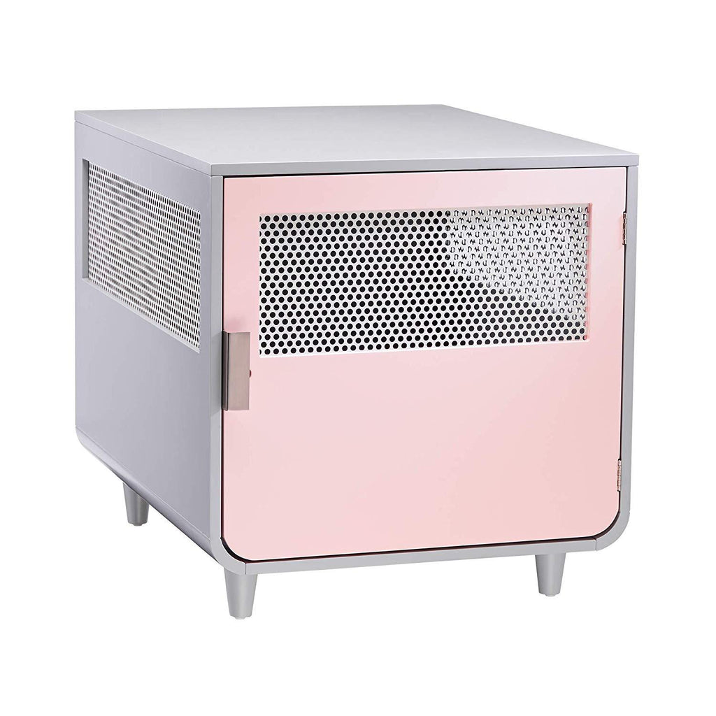 Staart - Radius Wooden Dog Crate - Chablis Pink - Medium