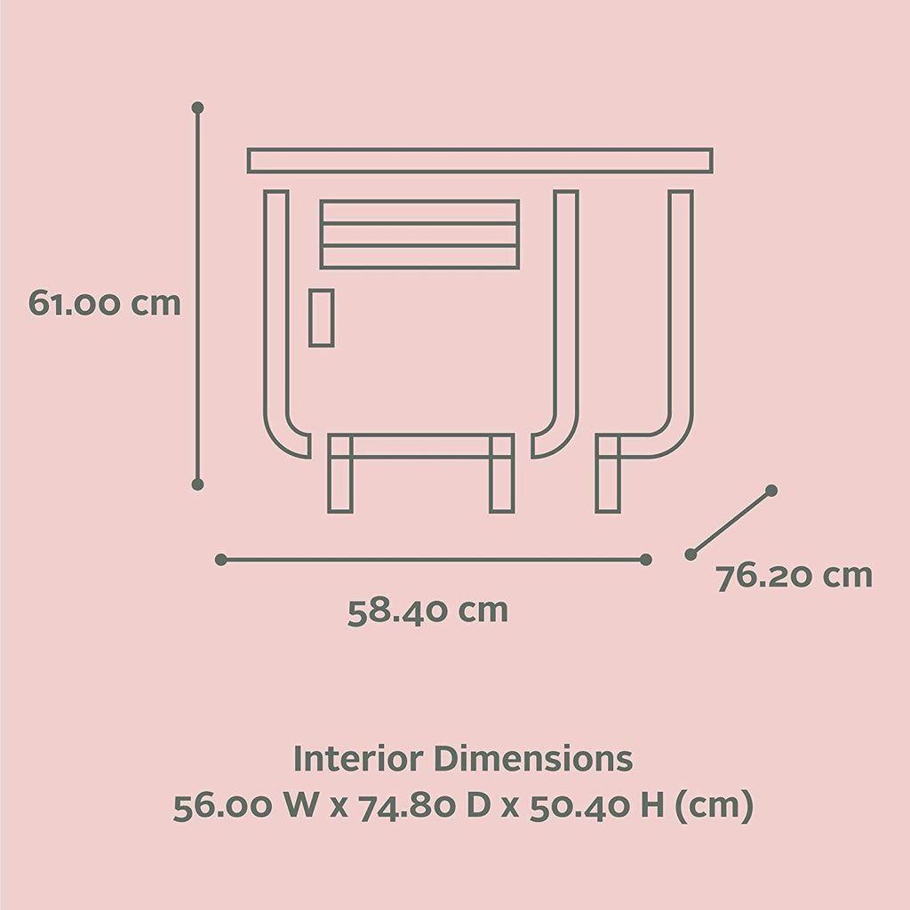 Staart - Radius Wooden Dog Crate - Chablis Pink - Medium
