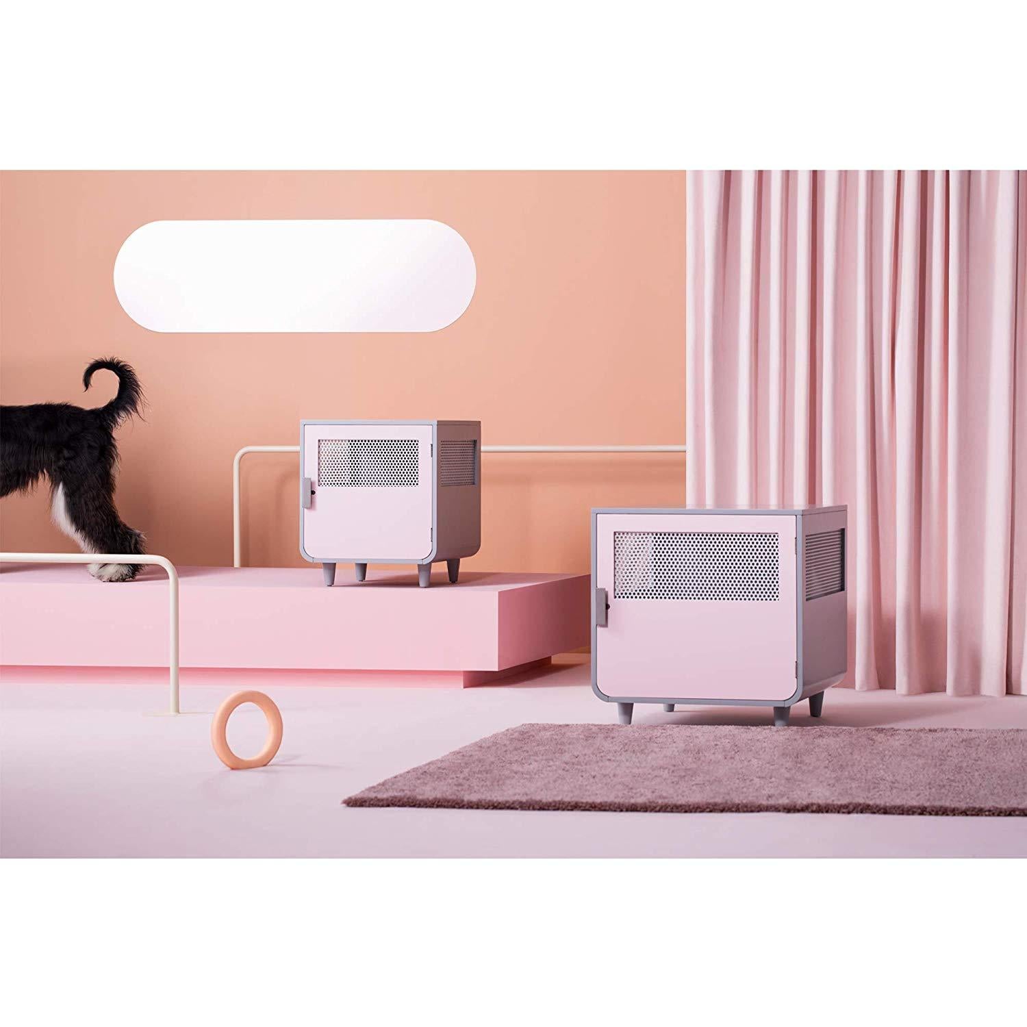 Staart - Radius Wooden Dog Crate - Chablis Pink - Small