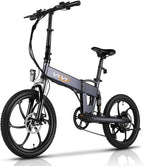 VIVI Z1 E-Bike for Adults, 20'' Folding Electric Bike for Adults, 20Mph Electric Bicycle with 36V 10.4Ah Lithium-Ion Battery, 350W Motor and Shinmano Professional 6 Speed Gears