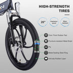 VIVI Z1 E-Bike for Adults, 20'' Folding Electric Bike for Adults, 20Mph Electric Bicycle with 36V 10.4Ah Lithium-Ion Battery, 350W Motor and Shinmano Professional 6 Speed Gears