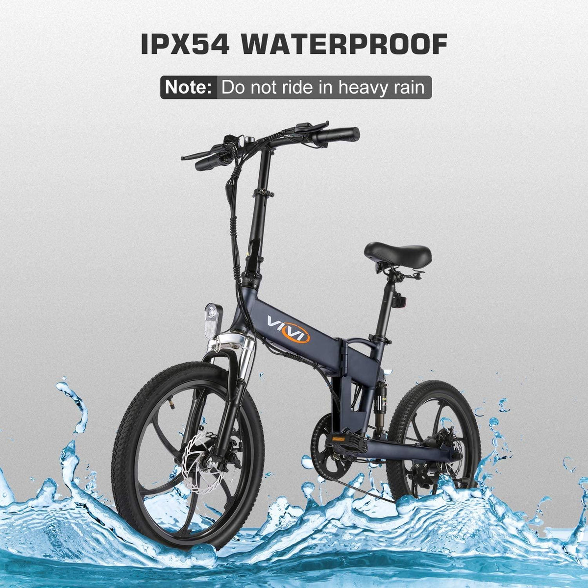 VIVI Z1 E-Bike for Adults, 20'' Folding Electric Bike for Adults, 20Mph Electric Bicycle with 36V 10.4Ah Lithium-Ion Battery, 350W Motor and Shinmano Professional 6 Speed Gears