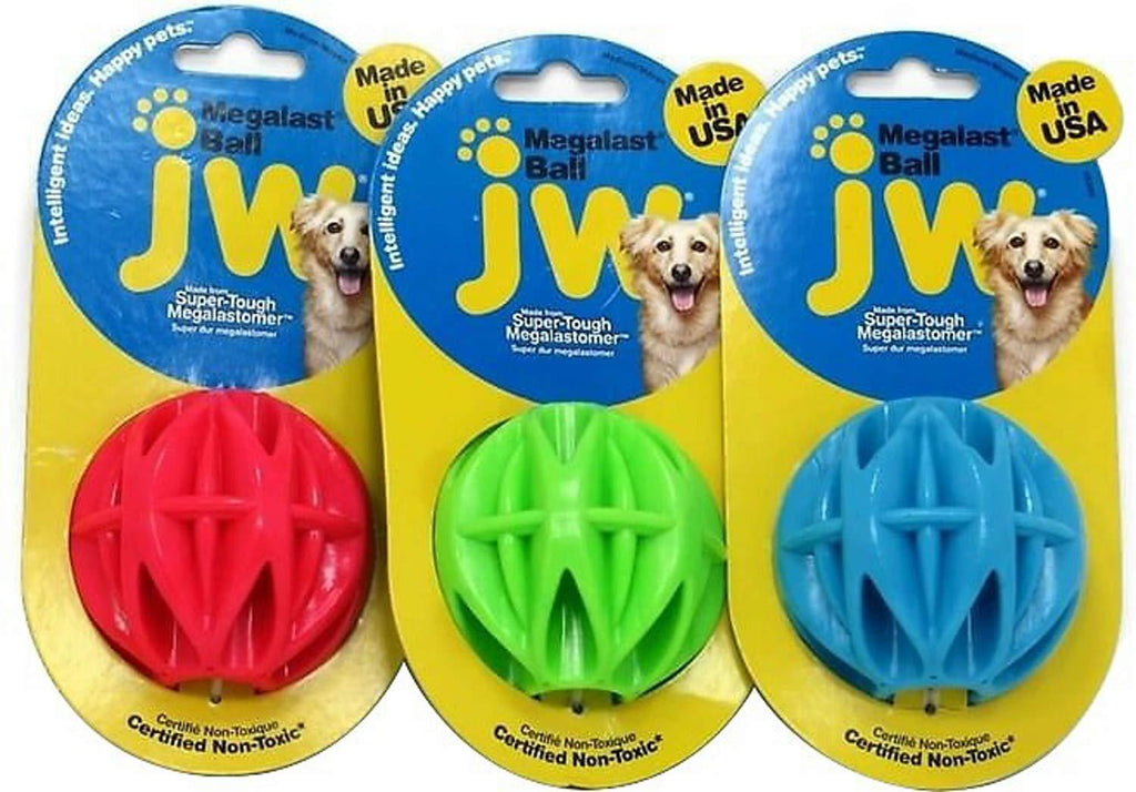 JW Megalast Ball Pet Toy, Large, 18 Pack