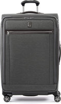 Platinum Elite Softside Expandable Spinner Wheel Luggage,  Grey, Checked-Large 29-Inch