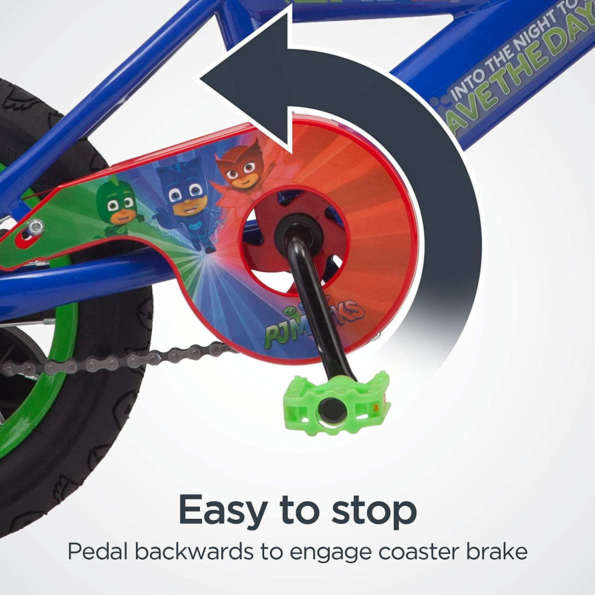 PJ Masks Kids Bike, Includes Training Wheels and Handelbar Plate