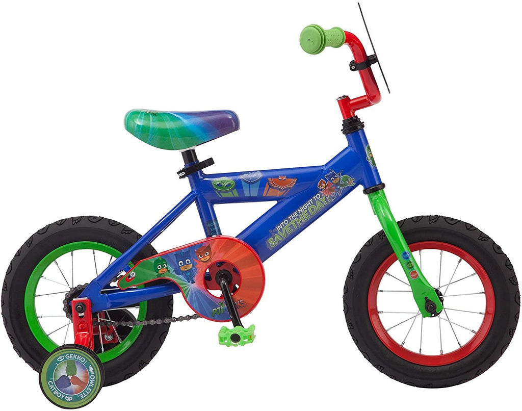 PJ Masks Kids Bike, Includes Training Wheels and Handelbar Plate