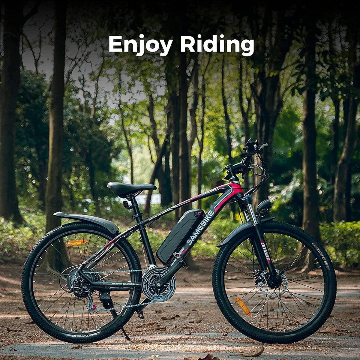 26" Electric Bike 500W Electric Bicycles for Adults 48V Battery Ebike with  21-Speed and LCD Display