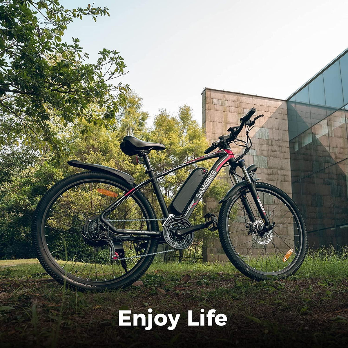 26" Electric Bike 500W Electric Bicycles for Adults 48V Battery Ebike with  21-Speed and LCD Display