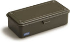 T-190 MG (MILITARY GREEN) H7.99×W4.29×D2.20inch Steel Trunk For Pegs, Metal fittings, Pen, Accessory, And Utility Knife Made In Japan
