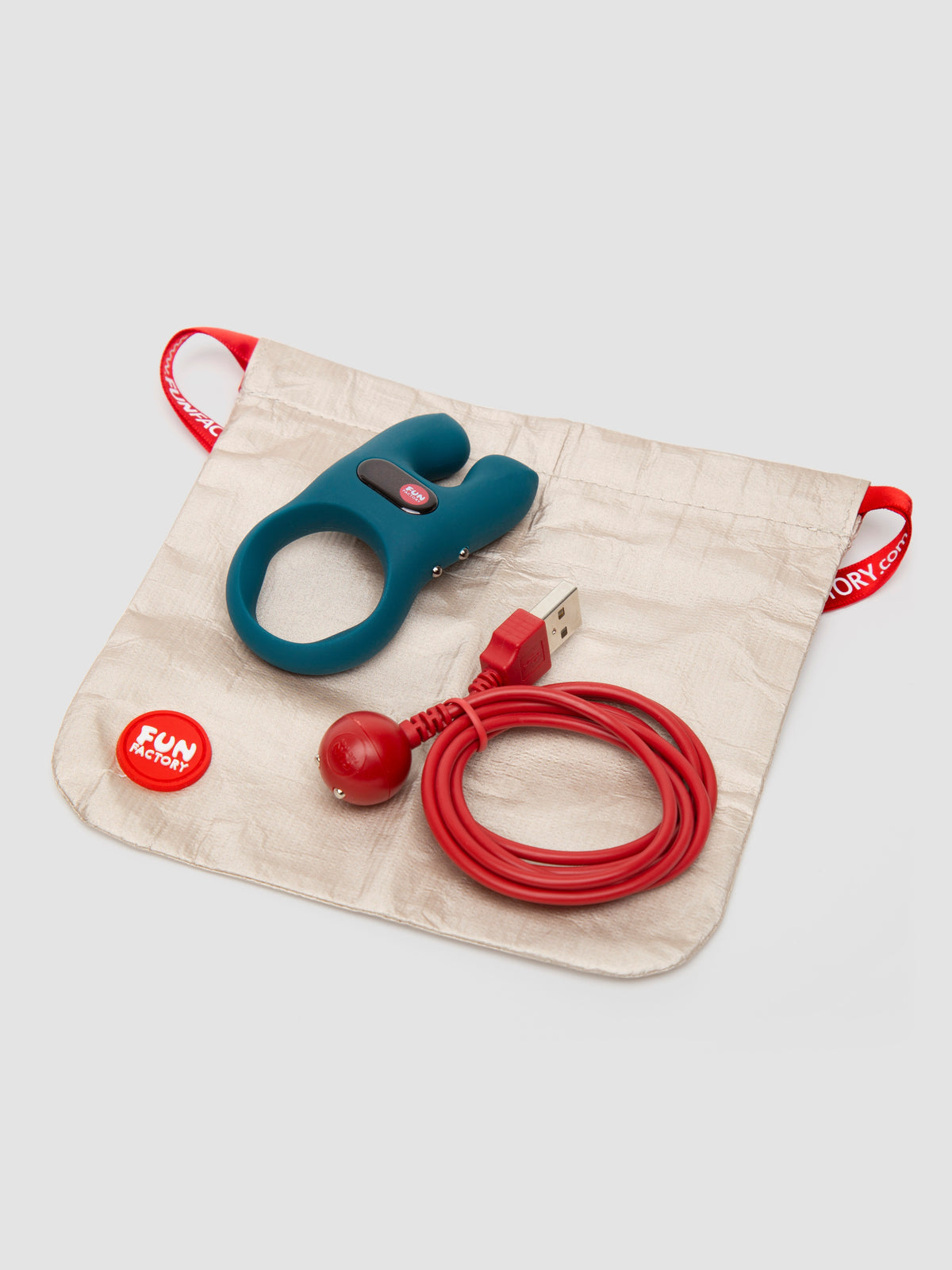 Fun Factory NOS Couple's Silicone Cock Ring, Blue
