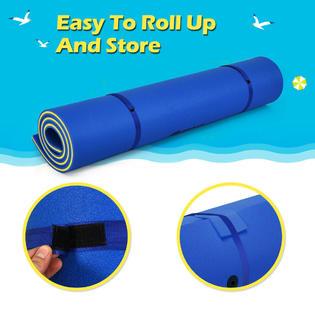 Costway 3 Layer Floating Water Pad Foam Mat Water Recreation Relaxing 9’ x 6’