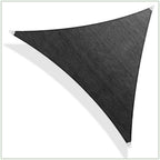 32 ft. x 32 ft. 260 GSM Reinforced (Super Ring) Black Triangle Sun Shade Sail