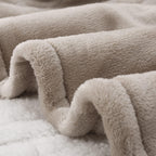 Heated Blanket Flannel Washable Electric Throw Blanket with 4 Heat Settings/Safety 10 Hours Auto-Off Dual Controllers (Linen, 84''×90'')