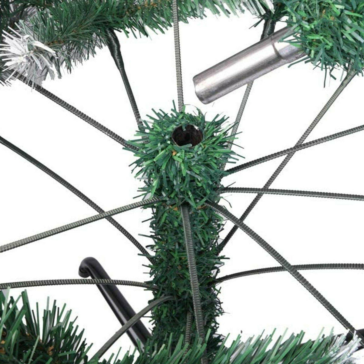 9ft Artificial Christmas Tree Snow Flocked Christmas Tree W/ Colorful Lights,USA