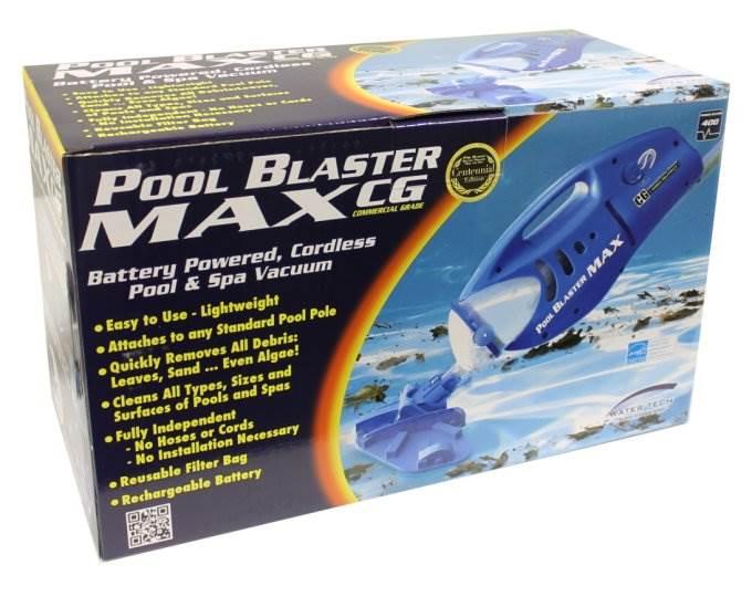 water tech pool blaster max cg handheld battery cleaner vacuum + telescopic pole