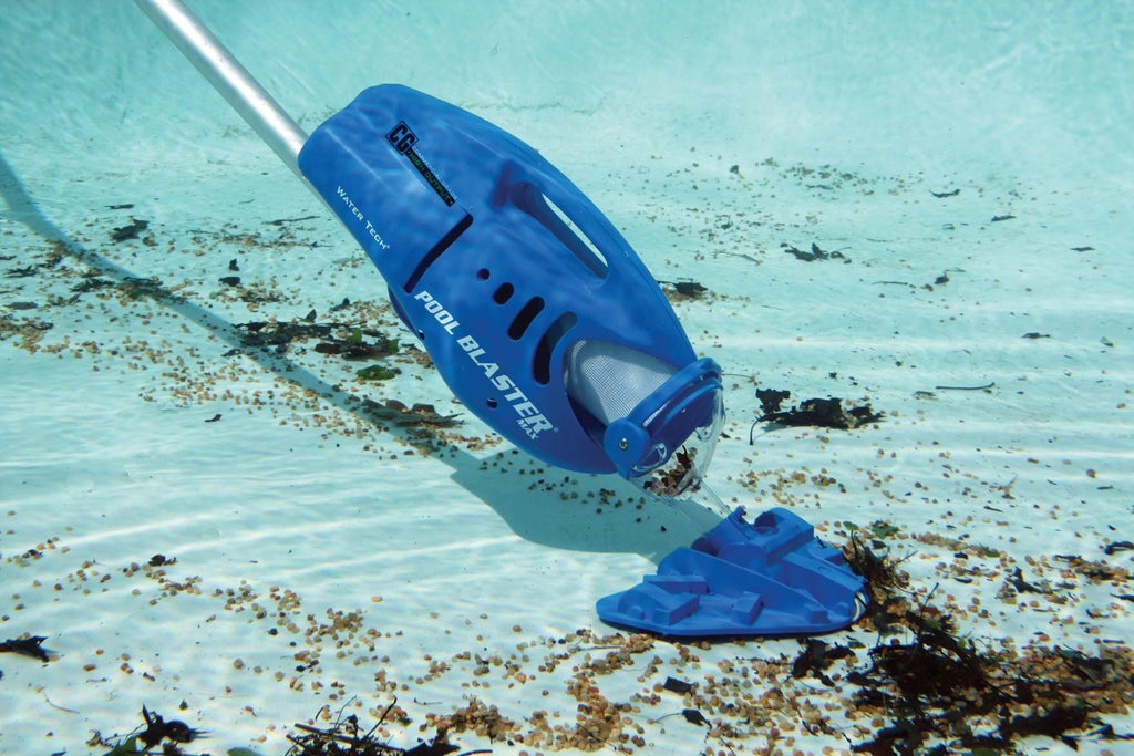 water tech pool blaster max cg handheld battery cleaner vacuum + telescopic pole
