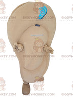 Beige Ear BIGGYMONKEYMascot Costume. Beige ear suit