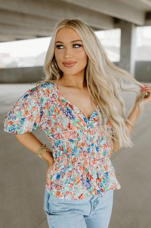 chrisy birds of paradise top