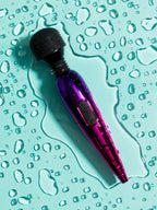 Lovehoney Deluxe Rechargeable Mini Metallic Massage Wand Vibrator, Pink | Pink