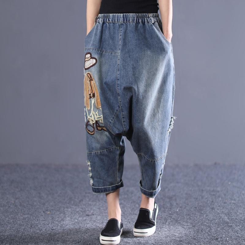 spring loose large casual trousers jeans