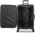 Aviron Bay Expandable Softside Luggage with Spinner Wheels, Black, 3-Piece Set (23/27/31)