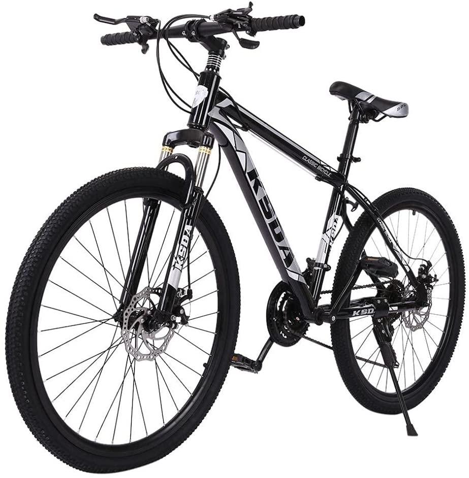 26 Inch Mountain Bike 21 Speed Adult Bike for Men Women,Road Bikes with Front Suspension Dual Disc Brakes,Aluminum Frame,Anti-Slip Mountain Bicycle,US Stock