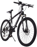 26 Inch Mountain Bike 21 Speed Adult Bike for Men Women,Road Bikes with Front Suspension Dual Disc Brakes,Aluminum Frame,Anti-Slip Mountain Bicycle,US Stock