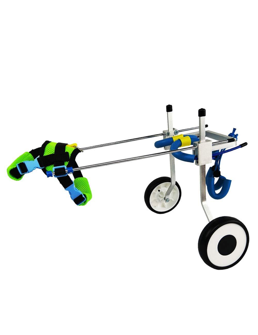 ZHIJIA Pet Disabled Wheelchair Pet Wheelchair 2 Wheel Rehabilitation Bicycle is Suitable for Small and LarDisabled Cats and Dogs hind Legs, Blue Size can be Adjusted Freely