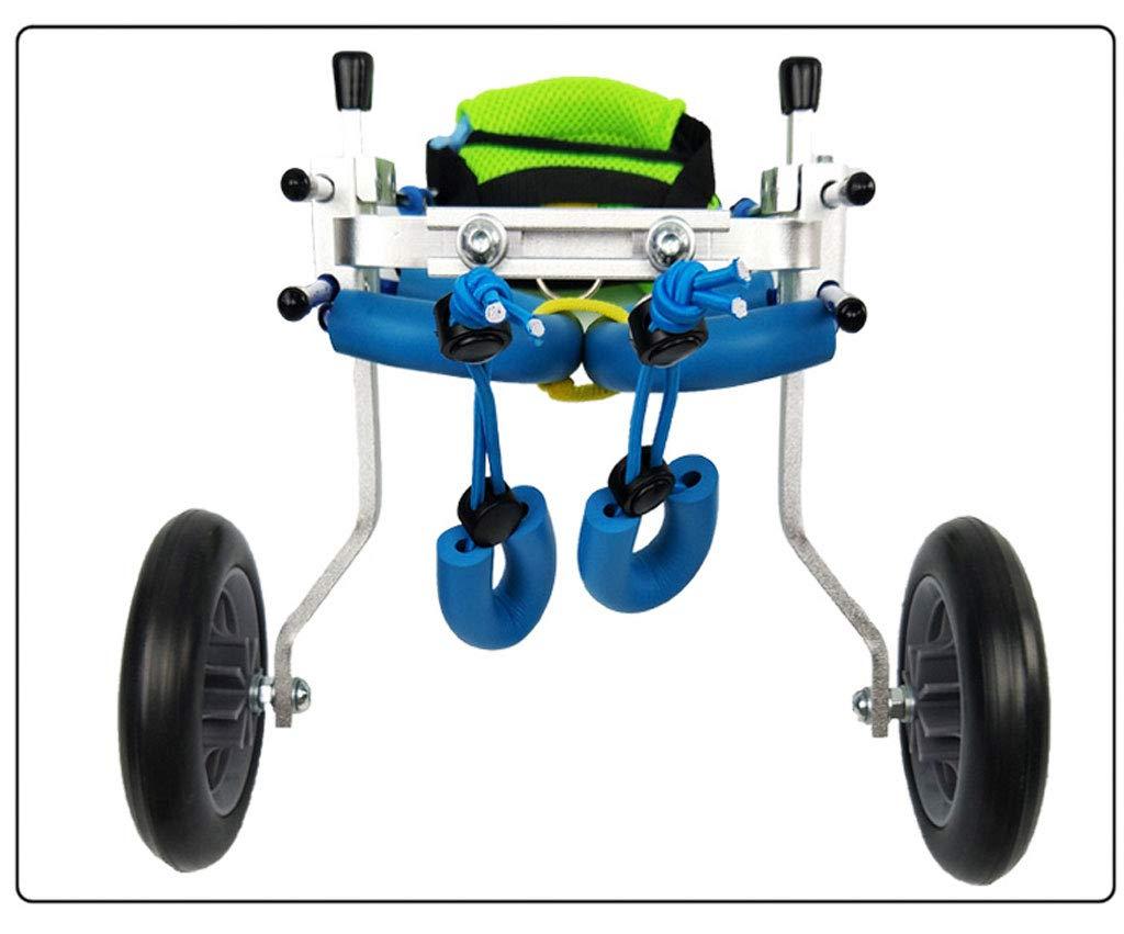 ZHIJIA Pet Disabled Wheelchair Pet Wheelchair 2 Wheel Rehabilitation Bicycle is Suitable for Small and LarDisabled Cats and Dogs hind Legs, Blue Size can be Adjusted Freely