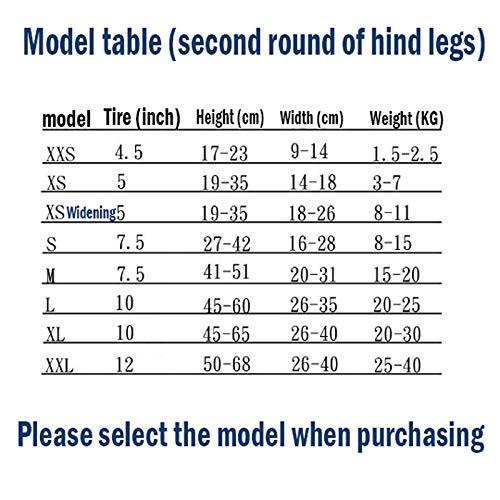 ZHIJIA Pet Disabled Wheelchair Pet Wheelchair 2 Wheel Rehabilitation Bicycle is Suitable for Small and LarDisabled Cats and Dogs hind Legs, Blue Size can be Adjusted Freely