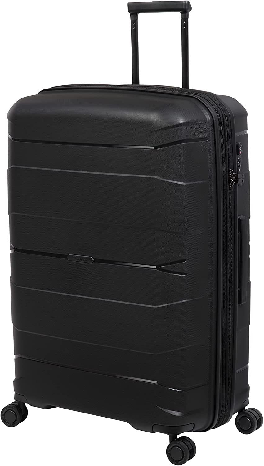 Momentous 30" Hardside Checked 8 Wheel Expandable Spinner, Black