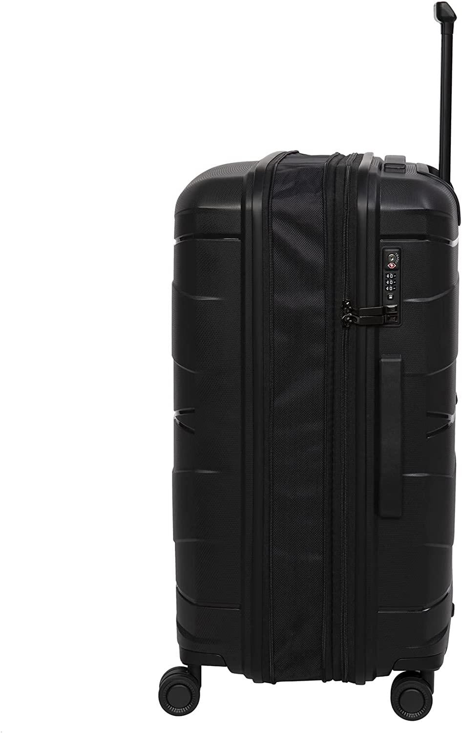 Momentous 30" Hardside Checked 8 Wheel Expandable Spinner, Black