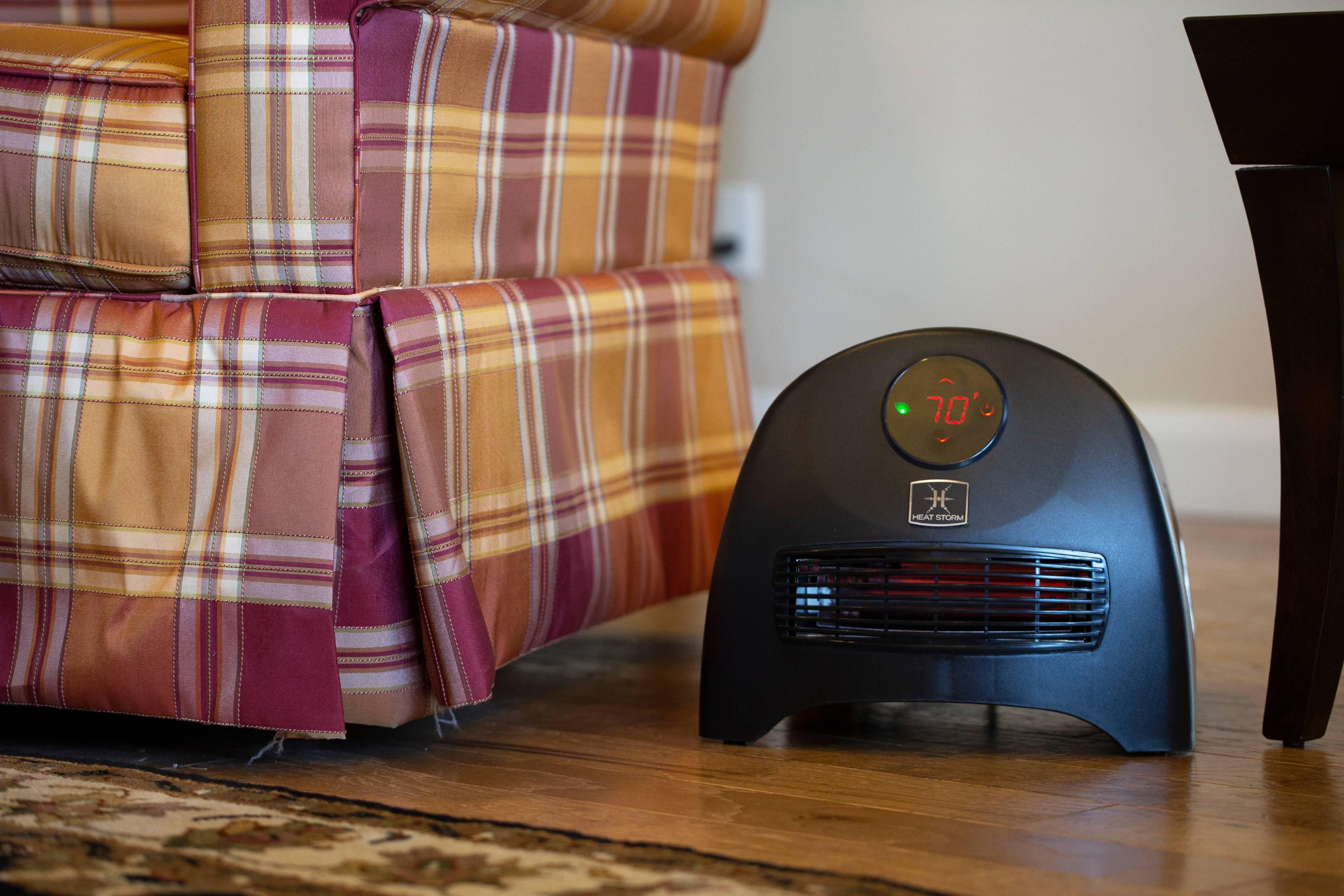 Heat Storm HS-1500-ISA Sahara Indoor Ultra Lightweight Portable Infrared Space Heater - 1500 Watts - Built in Thermostat &amp; Overheat Sensor - Remote Control
