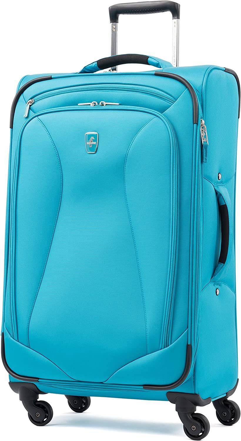 Ultra Lite Softside Expandable Spinner, Turquoise Blue, Checked Medium