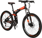 YH-G7 Folding Mountain Bike 27.5 Inches Wheels 21 Speed Full Suspension Dual Disc Brakes Foldable Frame Bicycle for Men