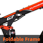 YH-G7 Folding Mountain Bike 27.5 Inches Wheels 21 Speed Full Suspension Dual Disc Brakes Foldable Frame Bicycle for Men