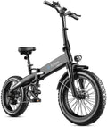 Folding Electric Bike for Adults 48V 500W 20" 4.0 Fat Tire E Bike 28Mph  7 Speed Beach Mountain Bike LCD Display 10.4Ah Lithium Battery