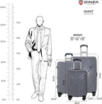 EXCELSIOR practical PC+ABS suitcase Spinner Wheels scratch-resistant Lightweight Spinner Expandable Suitcase, Universal wheel, (Giant series-03) (Gray, 3-Piece Set(20"/24"/28"))