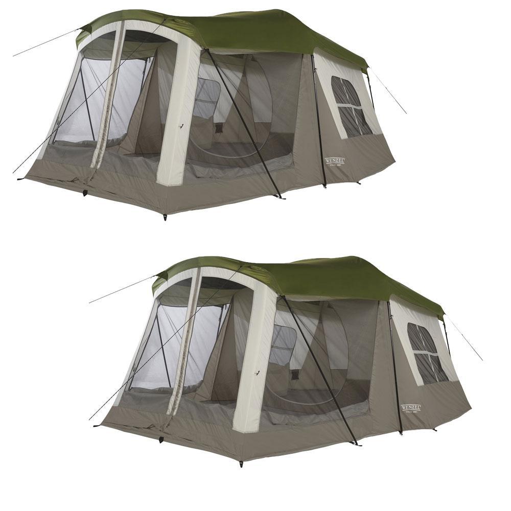 Klondike 16 ft. x 11 ft. 8-Person 3 Season Screen Room Camping Tent (2-Pack)