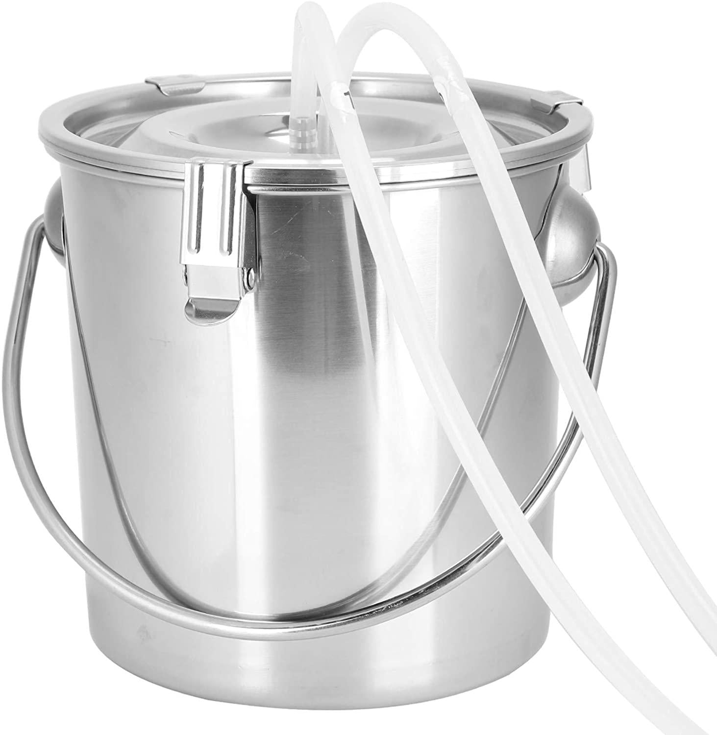 01 02 015 electric cattle milker, electric cattle milking machine 3l professional automatic with stainless steel bucket for cattles for farm livestock(#1)