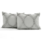 Lush Decor Riviera Ruffle Comforter, Queen, Light Gray, 3-Pc Set