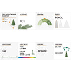 7.5 ft. Pre-Lit Flocked Pencil Spruce Artificial Christmas Tree with 350 Warm White Lights