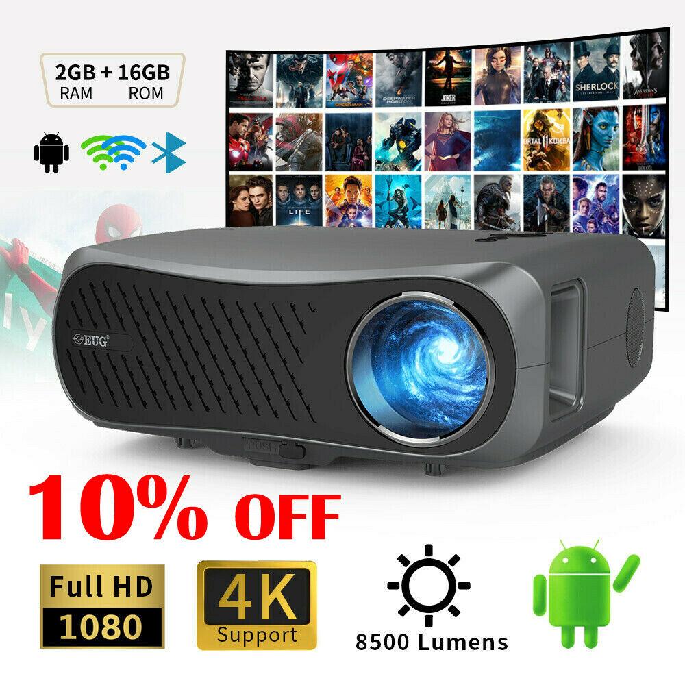 8500lms 5g wifi projector 4k native 1080p home theater movie meeting tv airplay
